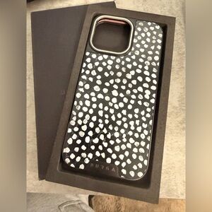 NEW Burga Elite IPhone 16 pro max MagSafe Black and White Polka Dot Phone Case
